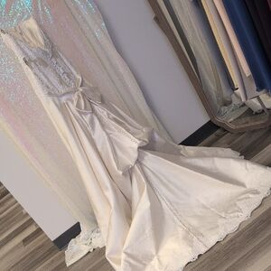 Luxurious Ivory Bridal Gown with Lace Details